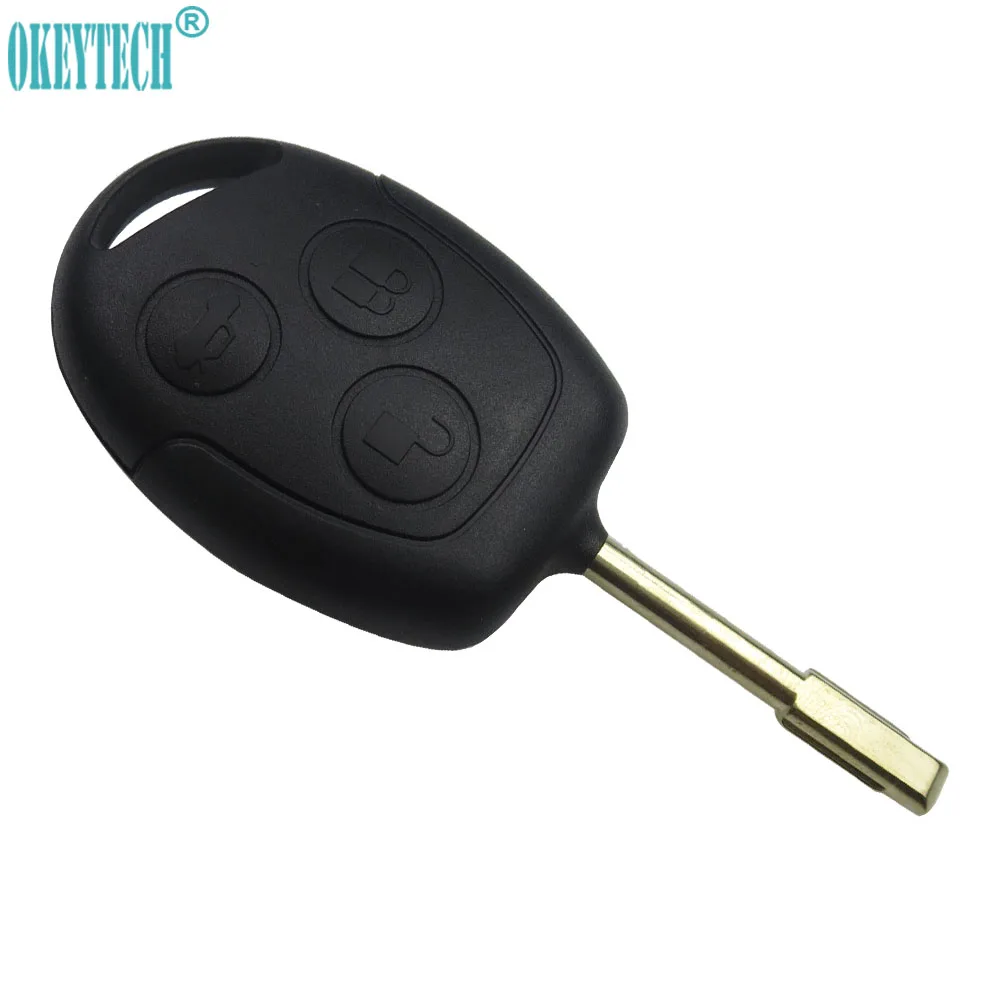 OkeyTech Replacement 3 Buttons Uncut Blade Remote Car Key Shell Case Fob Cover For Ford Focus Mondeo Festiva Fusion Suit Fiesta