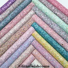 Glitterwishcome 21X29 см A4 Размеры синтетическая кожа, ультра с эффектом блестящей кожи, блеск, FauxLeather виниловые обои для банты, GM068A