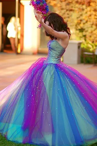 colorful ball gown