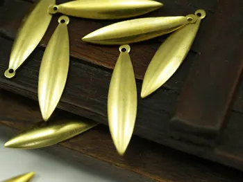 

75 pcs Raw Brass Charms,Pendant Findings (35x9 mm) brs 29