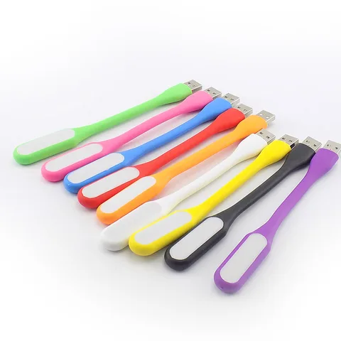 renk esnek Mini USB Led gece ışıkları taşınabilir okuma kitap lambaları beyaz ev aydınlatma için PC dizüstü dizüstü güç bankası