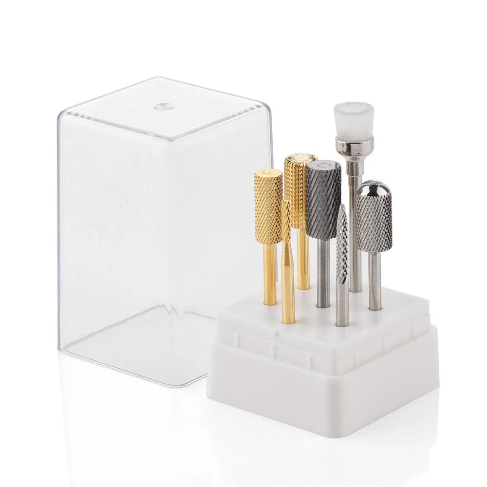 MAKARTT 7PCs Professional Nail Drill Bits Set Electric Nail File