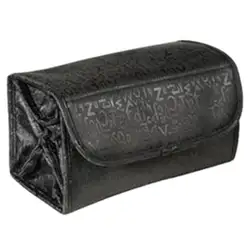 Черный портативный складной туалетный мешок сильфон для хранения макияжа Путешествия