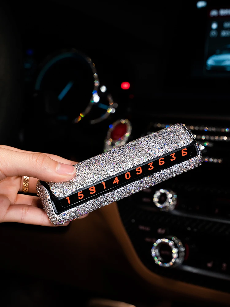 Car-Temporary-Parking-Card-Bling-Crystal-Diamond-Telephone-Phone-Number-Car-Park-Card-Car-Accessories-4