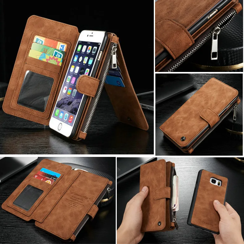 

Genuine Leather Case Card Wallet Bag Cover For iPhone x xs max xr 6 7 8 Plus For Samsung Galaxy S10 S9 S8 S7 S6 Plus Note 9 8