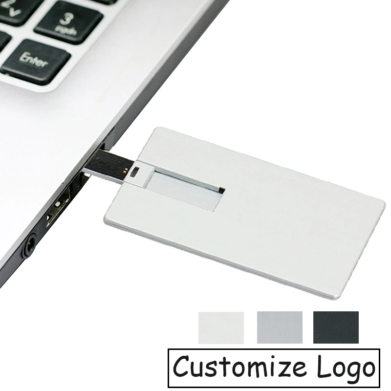 White/Black Plastic Credit Card / Card Customize Logo Business Usb Flash Drive Stick 4GB 8GB 16GB Creative Name Card Usb Storage