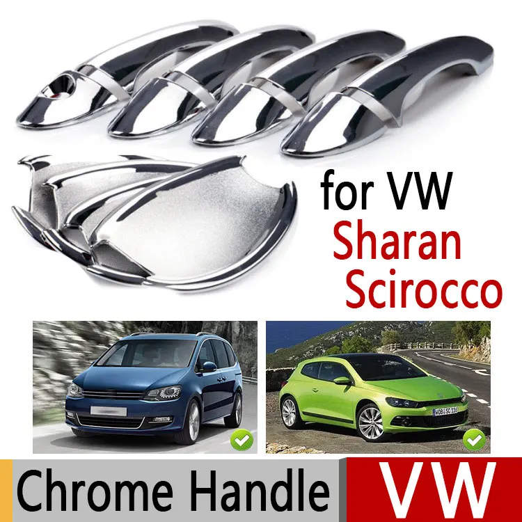 Лидер продаж для VW Sharan Scirocco роскошный Хром Внешний Дверные ручки Чехлы для мангала Volkswagen Интимные аксессуары Наклейки стайлинга