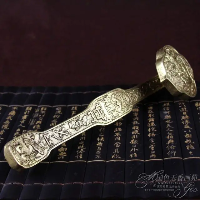 

China Antique collection Copper statue Ruyi Ornaments