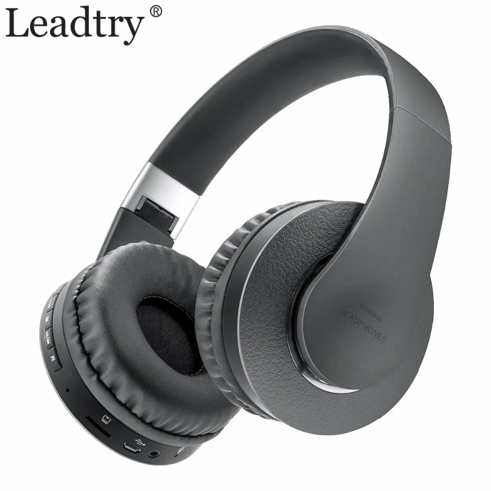 

LeadTry Bluetooth Headphones Wireless Stereo Headsets with Mic Support TF Card FM Radio Bluetooth Headphone for iPhone Samsung