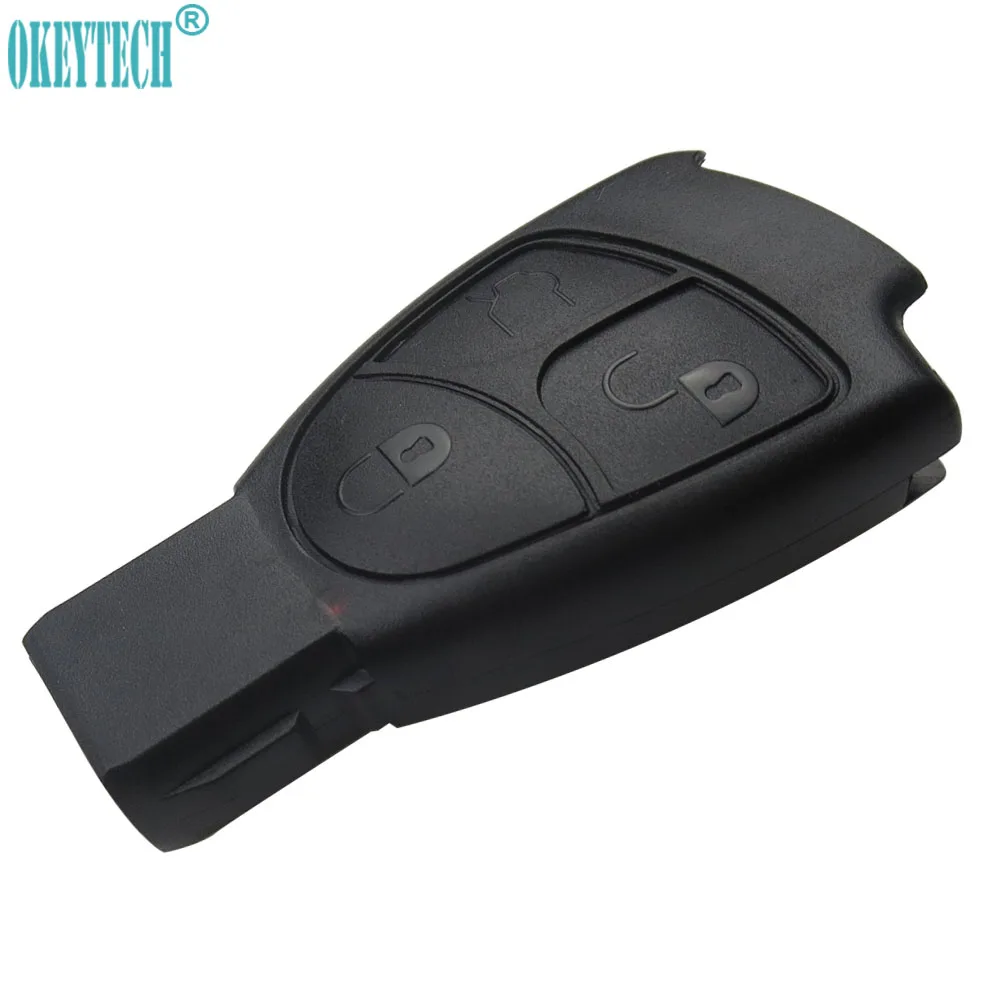OkeyTech Remote Car Key Case For Mercedes Benz MB C E ML S SL SLK CLK AMG Soft 3 Button Smart Key Car Styling Keyless Entry Fob