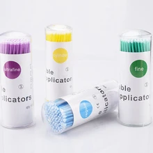 100 шт./компл. Высококачественная безопасная для кожи хлопковая щеточка-аппликатор для наращивания ресниц/очищение ушей/татуировка