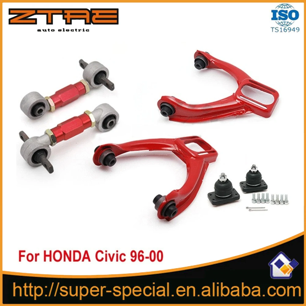 Adjustable Rear Lower Control Arms+ Front Camber Kits For Honda Civic
