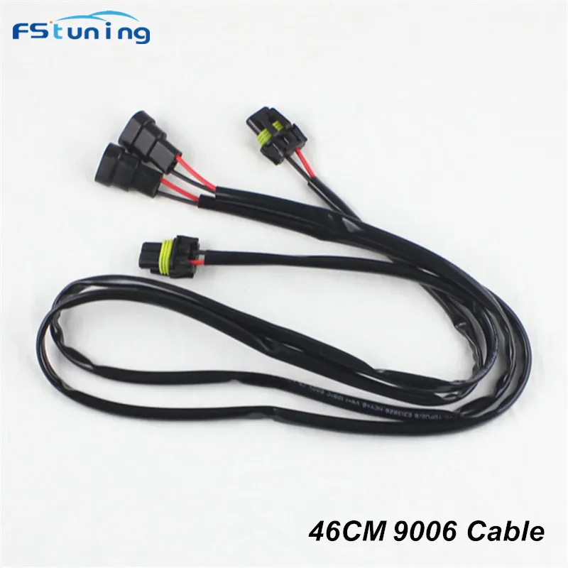 

FSTUNING 9006 H8 H11 conversion harness socket adapter HID H7 headlight fog lamp connector wire 9006 h8 h11 ballast power cable