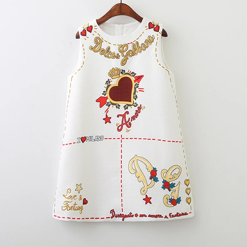 

Girls dress 2019 baby clothes New Spring Fashion girls clothes Letter Love Pattern Princess Dress kids dresses for girls