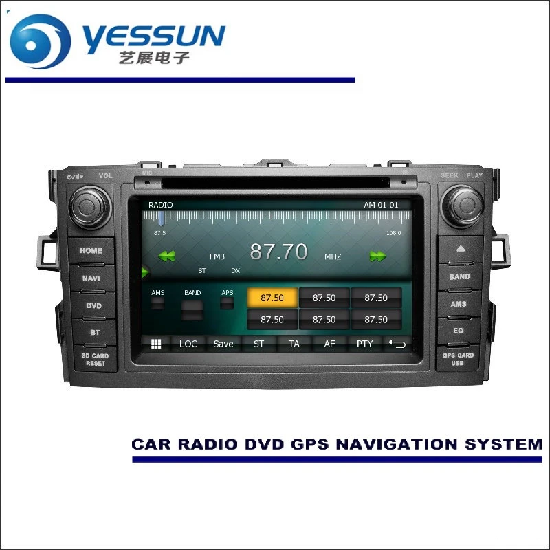Clearance YESSUN For Toyota Corolla 2007-2013 Hatchback Car Radio CD DVD Player Amplifier HD TV Screen GPS Nav Navi Navigation Audio Video 2
