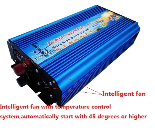 Чистая Синусоидальная волна солнечный инвертор 2500 кВт 120 Вт 12 В/24 В DC вход до 220 В/В AC выход цифровой дисплей