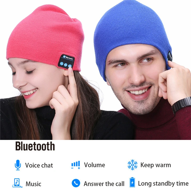 Модная шапка бини, шапка, беспроводная Bluetooth гарнитура, гарнитура, динамик, микрофон, зимняя, для спорта на открытом воздухе, стерео, музыка, шапка, 18Nov28