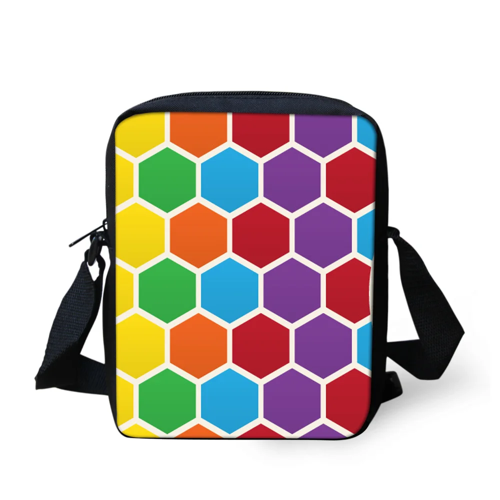 FORUDESIGNS/мини-сумка-мессенджер для девочек, Радужный разноцветный узор, женская маленькая сумка на плечо, регулируемый ремень, Женская легкая сумка через плечо - Цвет: XD750E