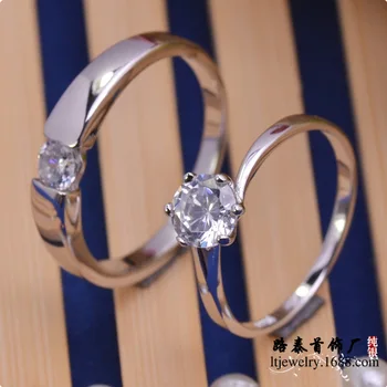 

LTR194 925 sterling silver jewelry wedding zircon couple rings