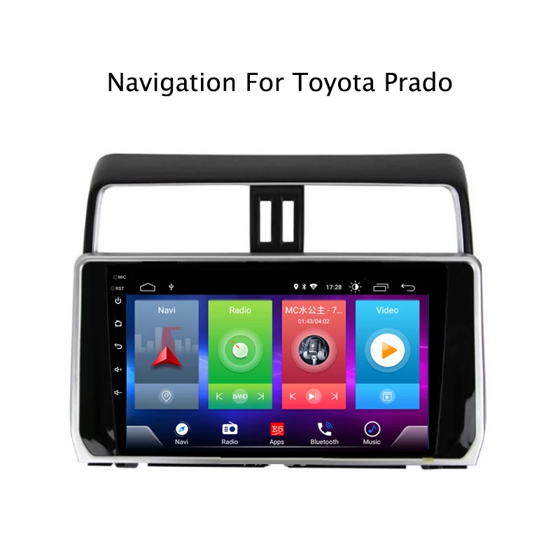 Clearance Full Touch Car Android 8.1 Radio Player For TOYOTA PRADO 160 2018 Vehicle GPS Navigation Video Multimedia Built In Bluetooth 3