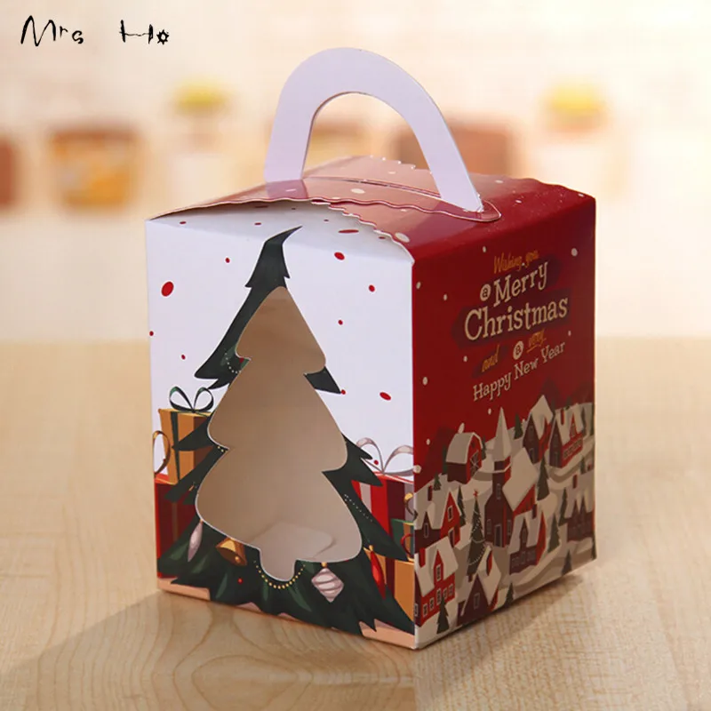 50pcs/lot Cookie Package Merry Christmas of Christmas Trees Colorful