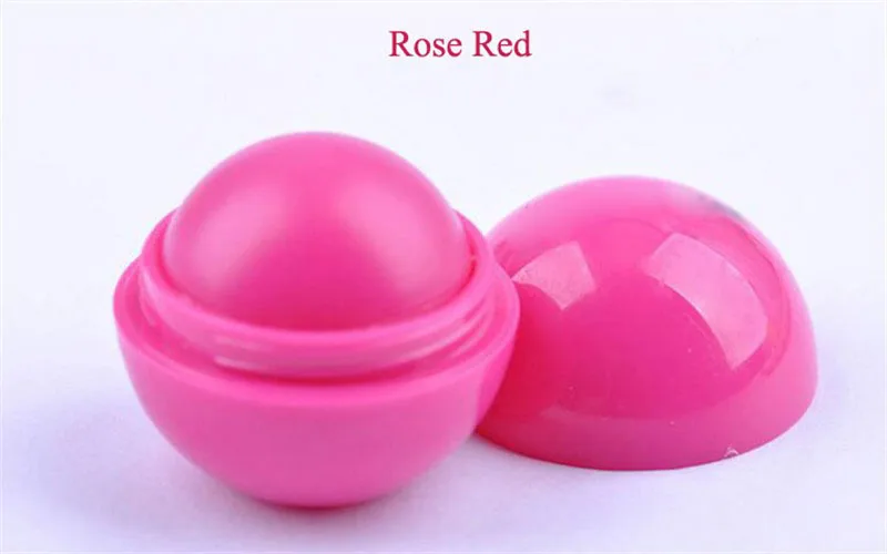AddFavor 6 шт фруктовый вкус бальзам для губ круглый шар гладкой губ Salve губ Mosturizer уход Smackers природные органические макияж инструменты - Цвет: Rose Red