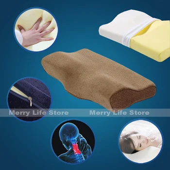 

60cm 24inch Big Bed Memory Foam Pillow and Cover with Zipper Ergonomic for Neck Pain Back Side Sleeper Anti Snoring Queen Size