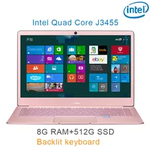 P9-14 Rose gold 8G RAM 512G SSD Intel Celeron J3455 27 Gaming laptop notebook desktop computer with Backlit keyboard"