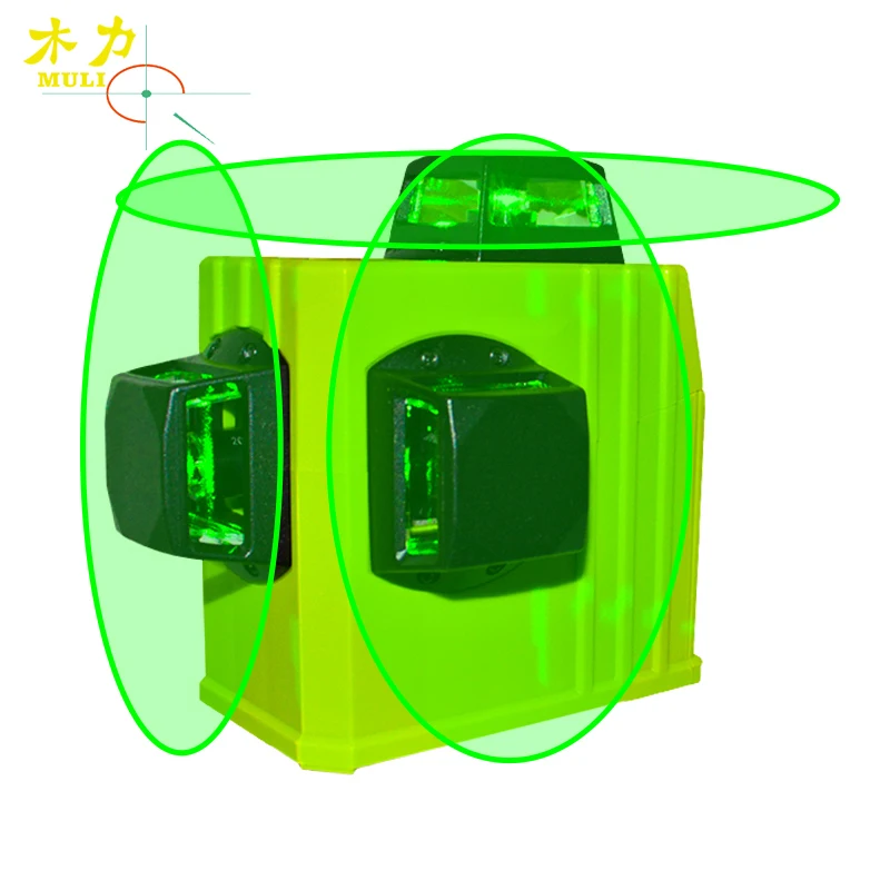 

muli Green Laser Level Meter 12 Linhas Verde 360 Degree Vertical Lines Super Powerful Cross With Oblique Line For Measurement