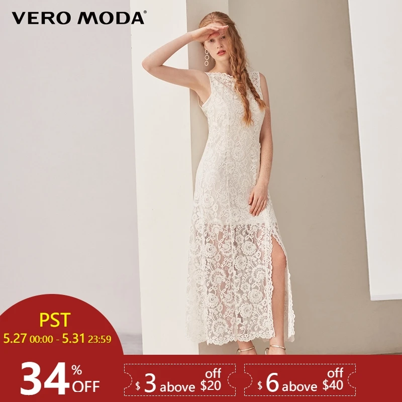 

Vero Moda Split Hemline Two-piece Lace Long Dress Party/Prom Dress|31837A503