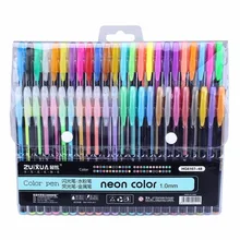 48 шт./упак. DIY Красочные Яркие блестки и Металлик& Postercolor& флуоресцентная гелевая ручка для рисования и дизайна и школы Канцтовары