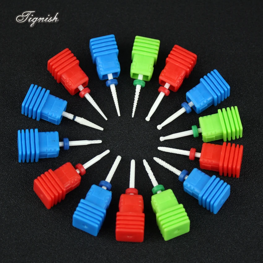 

Tignish 1Pcs 3/32'' Ceramic Nail Drill Bit Mill Cutter For Electric Drill Manicure Pedicure Machine Nail File