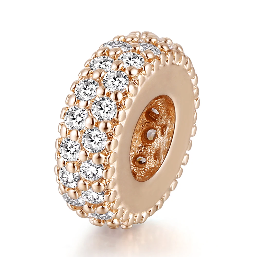 

Inspiration Within Rose Golden Spacer Beads for Jewelry Making Silver 925 Jewelry Fashion DIY Beaded Beads for Women Bracelets