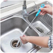 

Household Sewer Cleaning Brush Flexible Bendable Stainless Steel Hand Sink Tub Toilet Dredge Pipe Kitchen Accessories