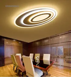 Простые современные светильники для гостиной овальные креативные потолочные светильники для дома персонализированные светодиодные