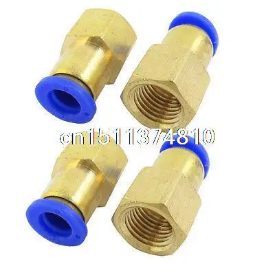 

Air Compressor 11mm 1/4PT Female Thread to 8mm Pipe Push in Quick Coupler 4 PCS
