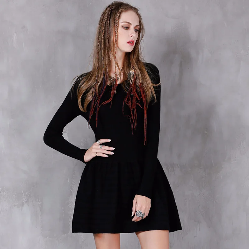 LARCI 2018 осеннее платье Boho новые хлопковые платья с длинными рукавами и круглым