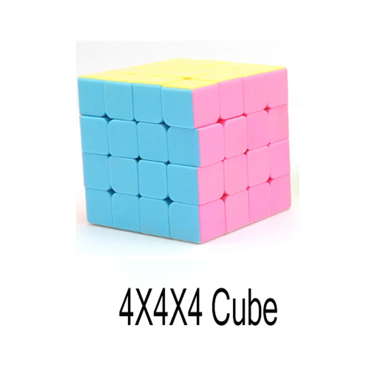 Волшебный куб кубики профессиональные 3x3x3 головоломка "Пирамида Рубика" 4x4x4 Cubo стикер скорость Твист Головоломка Развивающие игрушки для детей подарок - Цвет: 444 real color