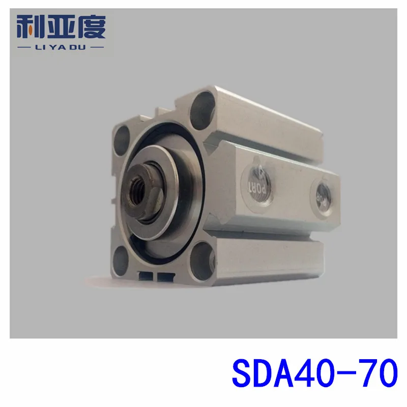 

SDA40-70 thin cylinder Series 40mm Bore 70mm Stroke SDA40*70 Aluminium alloy cylinder SDA40X70