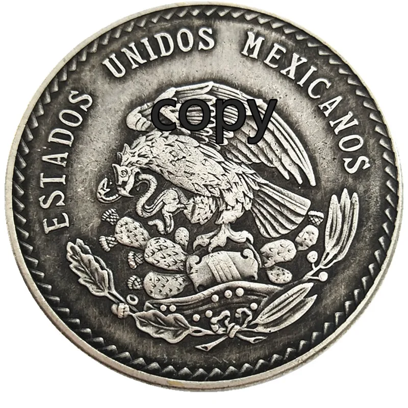 Хобо нераспространенный 1947 Мексика 5 песо серебро иностранная копия монеты смешной Череп Зомби Скелет копия монеты