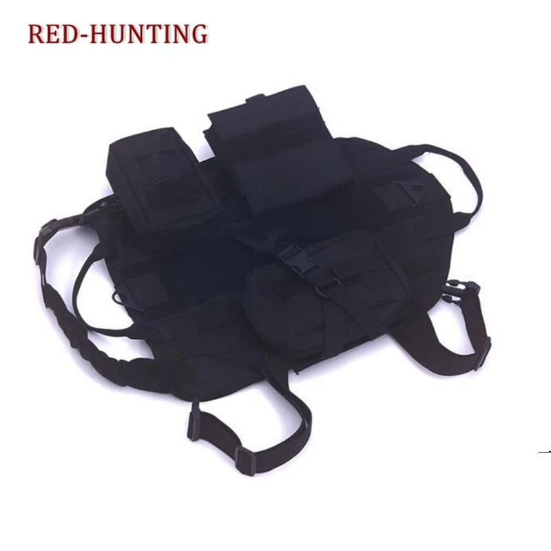 Günstig Armee Taktische Hund Westen Military Hund Kleidung ausbildung Last Lager Harness SWAT Hund Ausbildung rettungs Molle Weste Harness