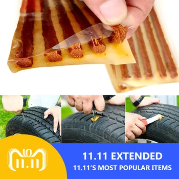 

5x Tubeless Tire Tyre Puncture Repair Strip String Tubeless Tyre Repairing Rubber Strips Tire Repair Car Bike Motorcycle