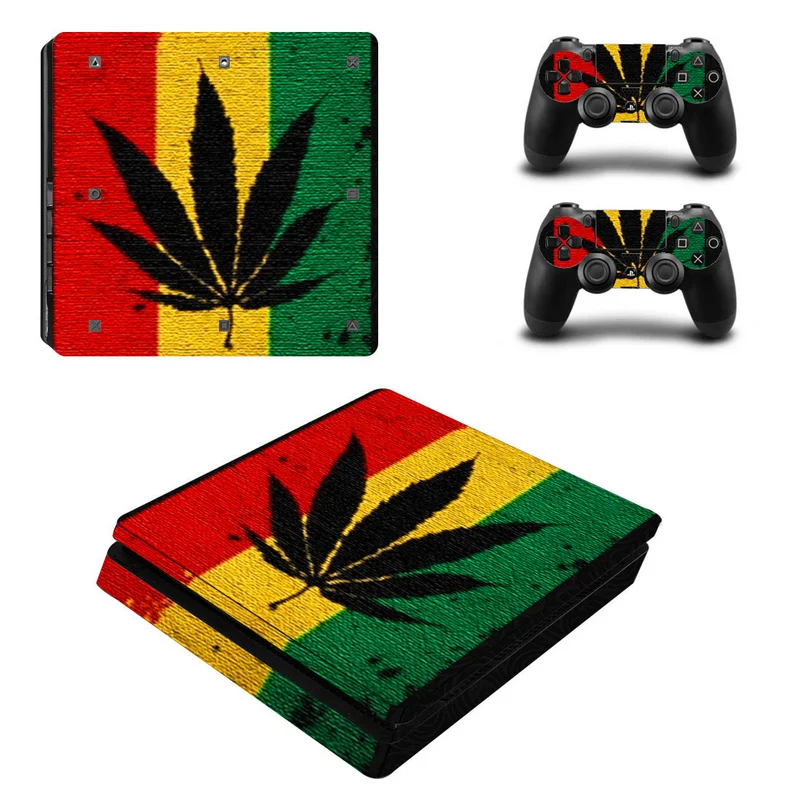 

Vinyl Skin For PS4 Slim Sticker For Sony Playstation 4 Slim Console+2 controller Skin Sticker For PS4 S Skin ZY-0008