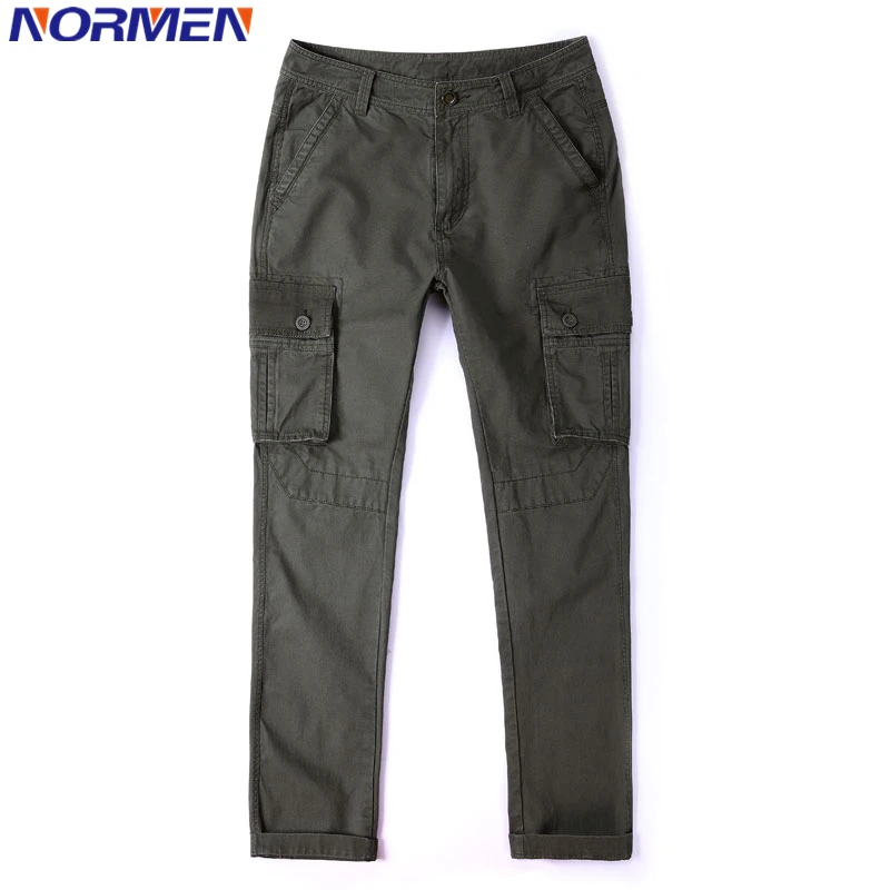 NORMEN Brand Men's Solid Cargo Pants Good Quality Top Grade Military