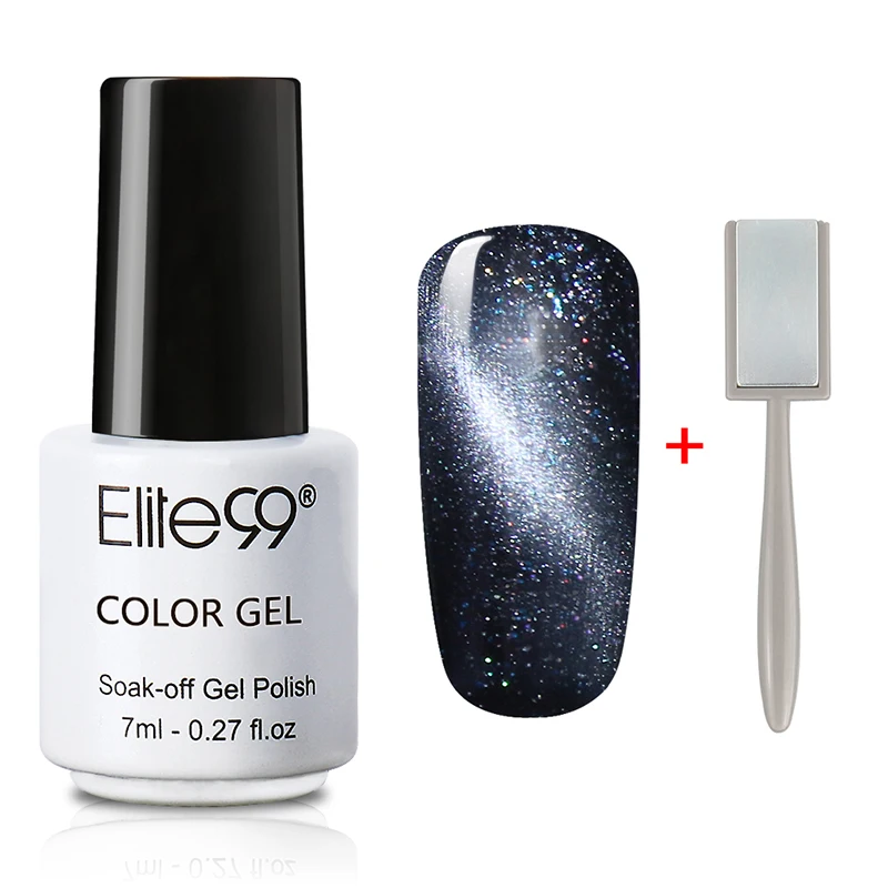 Elite99 кошачий глаз Gelpolish выдерживает с отличительные знаки ногтей маникюр искусство длительный гель лак с наклейкой выбрать цвет 1 с 1 магнит - Цвет: 6594 With Magnet