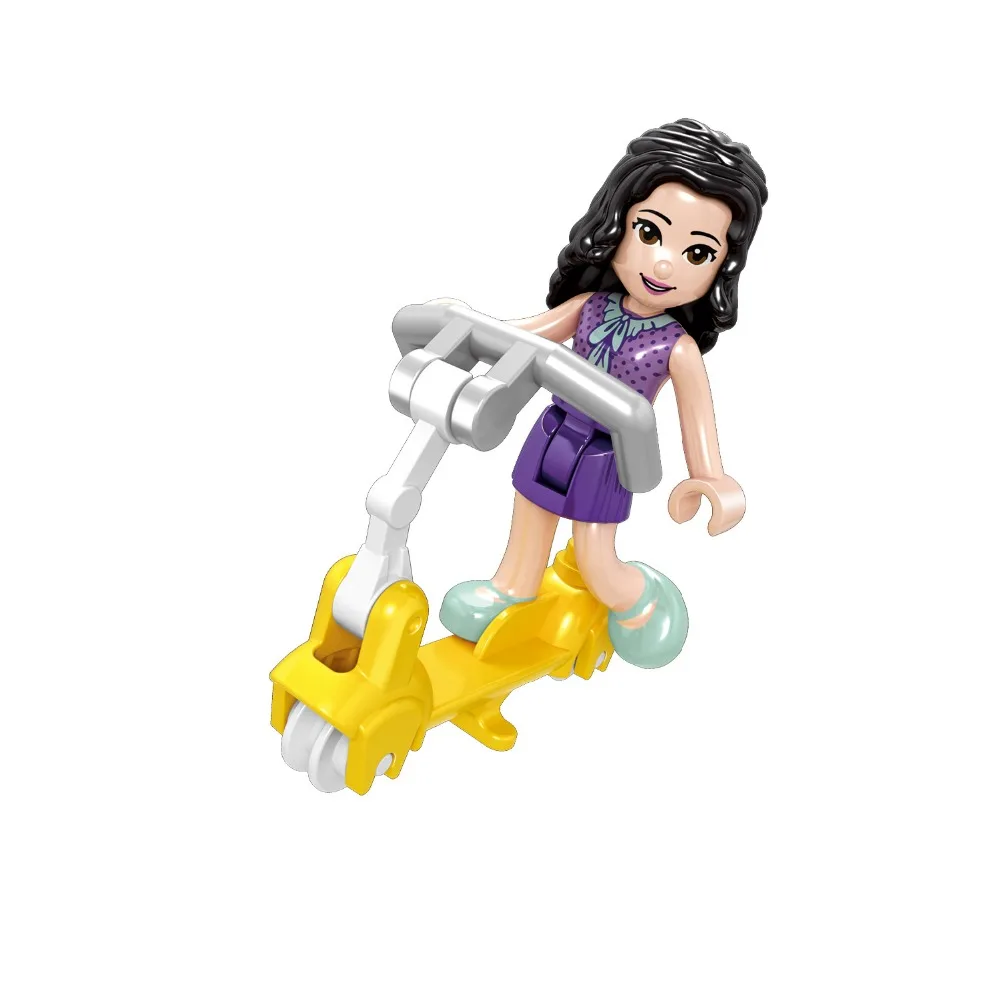 8pcs/Set Girls Princess Series Heart Lake City Girls Scooter Legoings Model Building Blocks Friends for Girl Toys for children 8pcs/Set Girls Princess Series Heart Lake City Girls Scooter Legoings Model Building Blocks Friends for Girl Toys for children