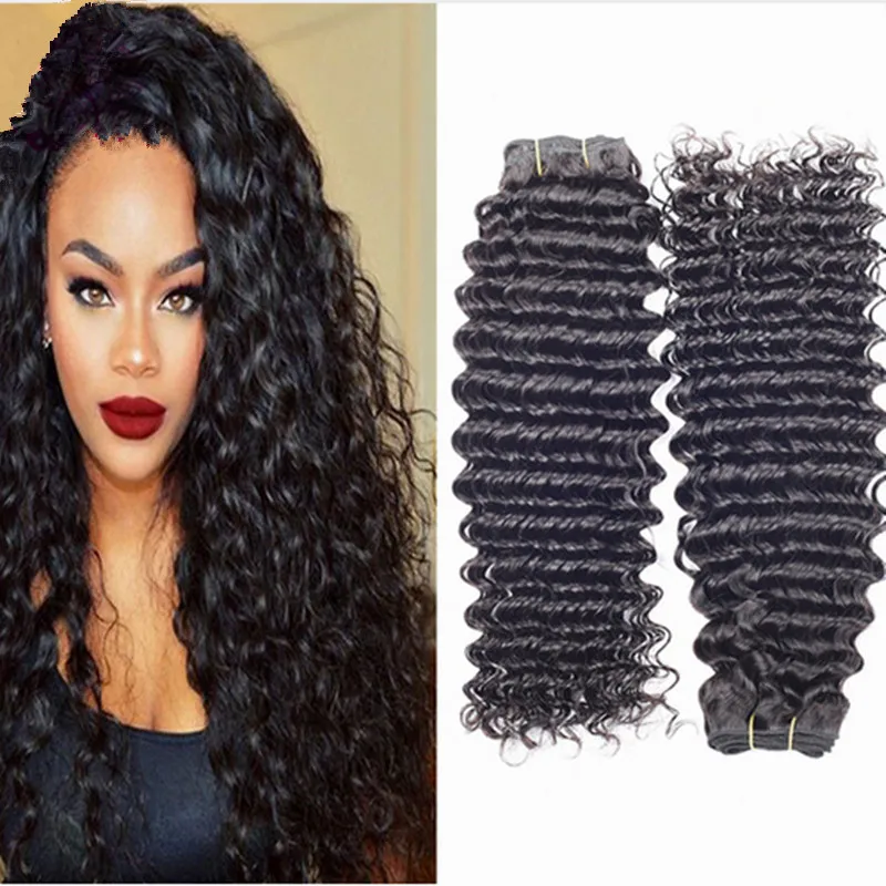

4 Bundles 100g Brazilian Deep Curly Virgin Hair Natural Color 10A Grade Virgin Unprocessed Human Hair Brazilian Curly Hair Weave