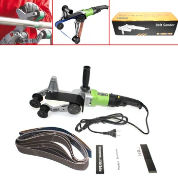 

220V EU Plug Belt Sander Round Tube Polishing Machine Stainless Steel Wire Drawing Machine