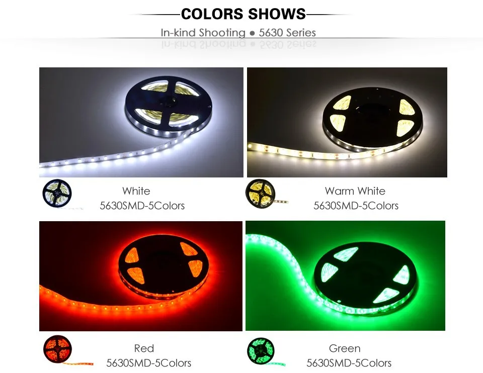 Ультра-яркий Водонепроницаемый 5 м Светодиодные полосы SMD 5630 300 светодиодов DC 12 В 16ft 16.4ft гибкой нити ленты LED Клейкие ленты IP65 IP67 IP20