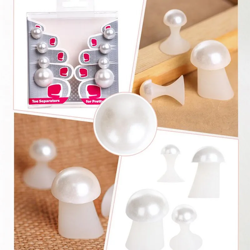 8Pcs/set Silicone Toe Separators Foot Toe Spacers for Home Salon Flower